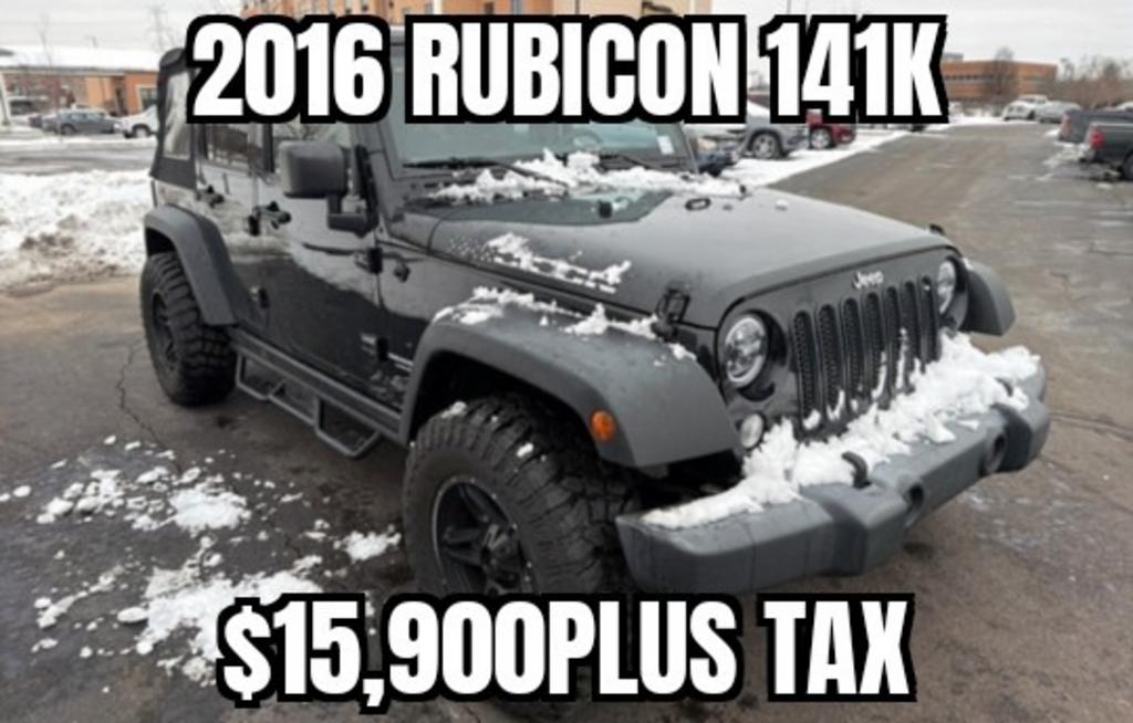 2016 Jeep Wrangler - $14,762